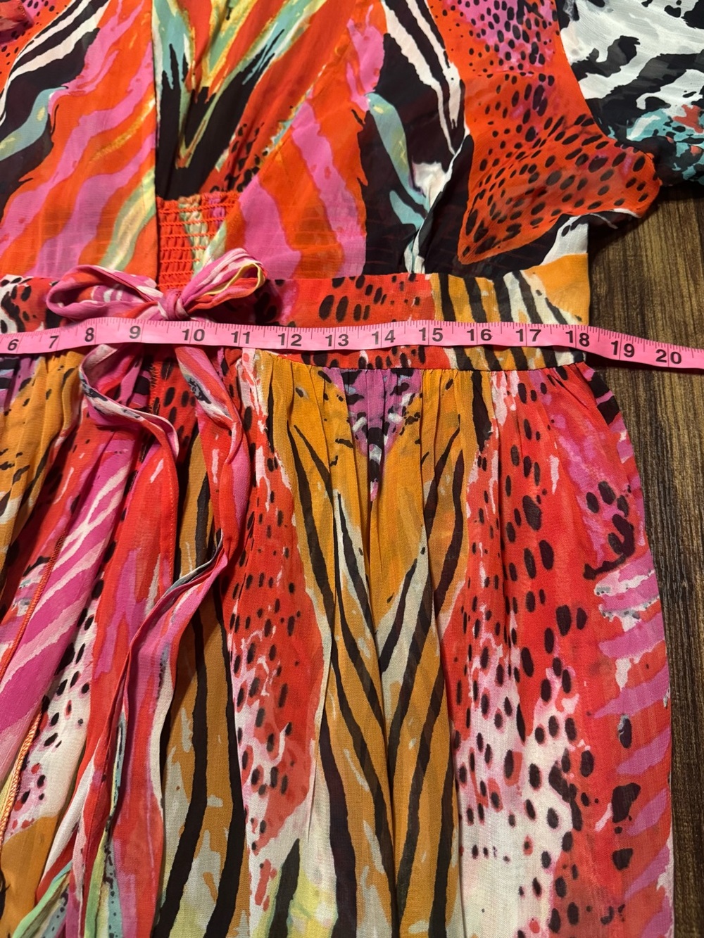 The Pyramid Collection Women’s XL Topper sheer Multicolor Rayon Kimono beach. - Picture 10 of 11